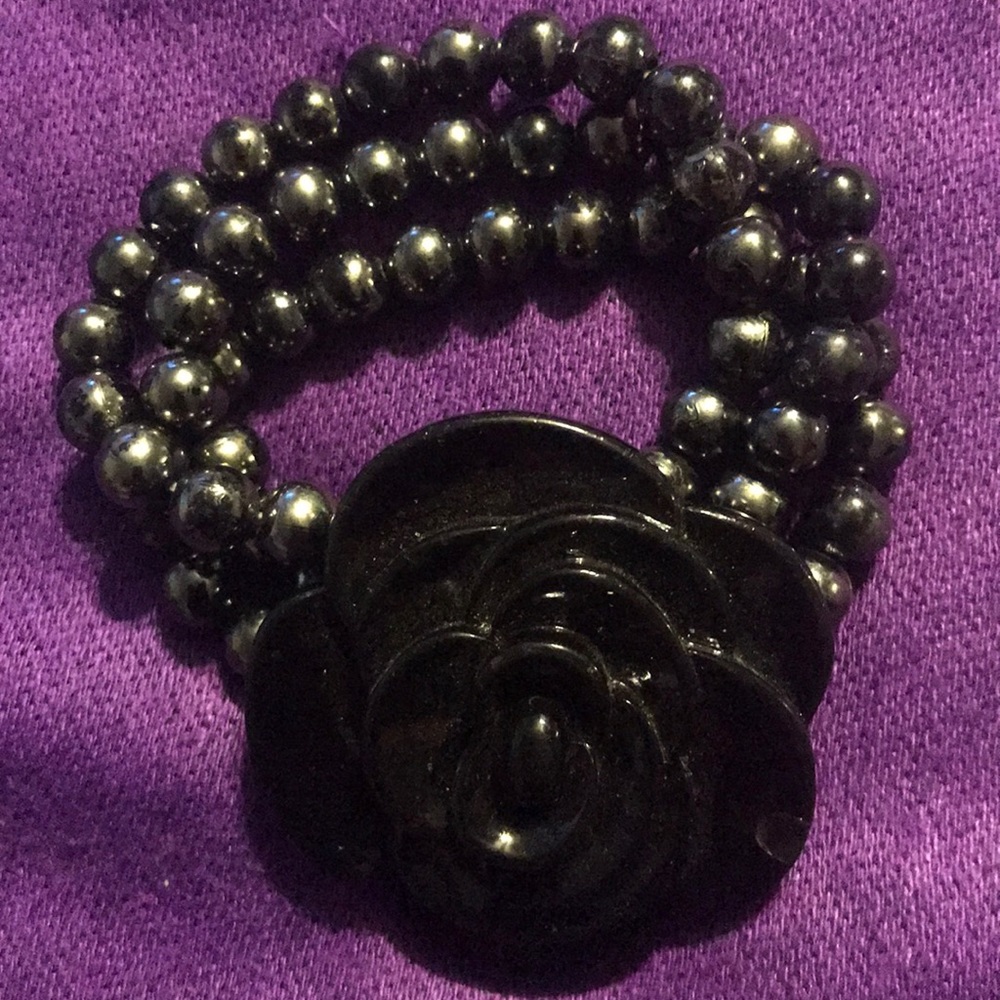 Black rose bracelet